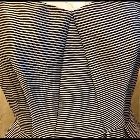 Jill Stuart Black And White Striped Cocktail Dress - Picture 3 of 5